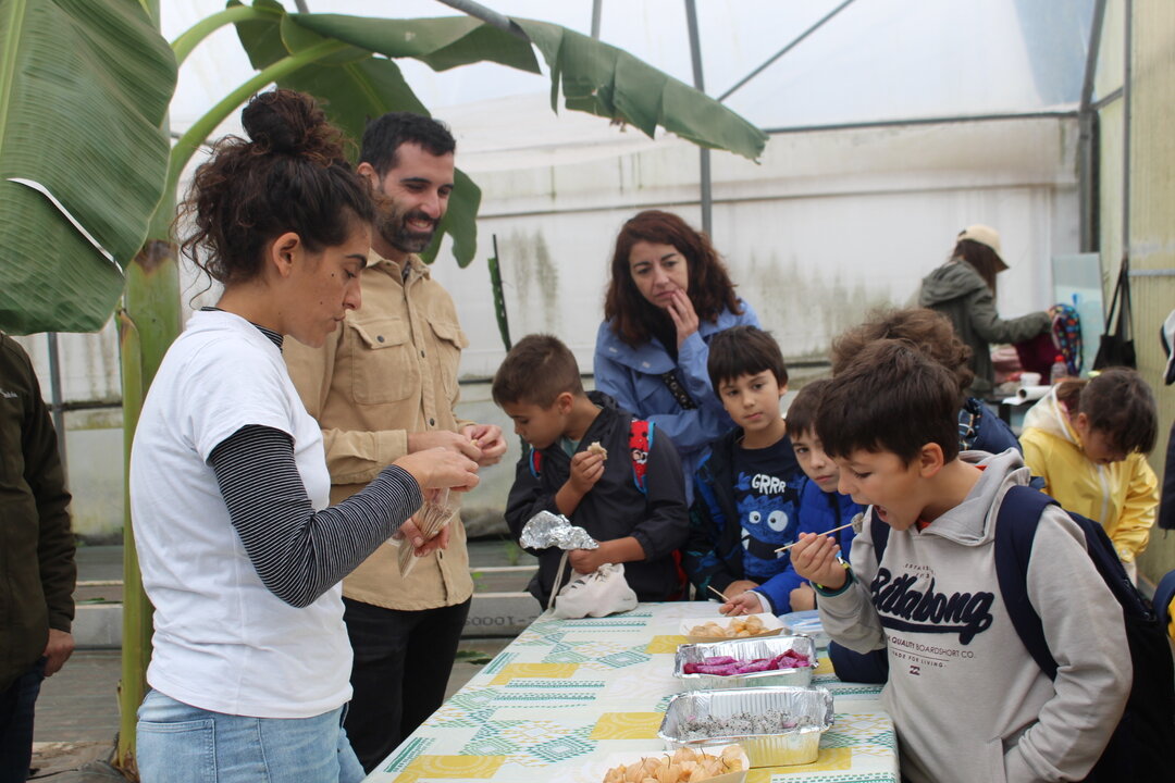 IMG_0124Degustacíon de frutas en Tropic Gaia, como
parte das visitas do programa Da Escola Á Granxa.