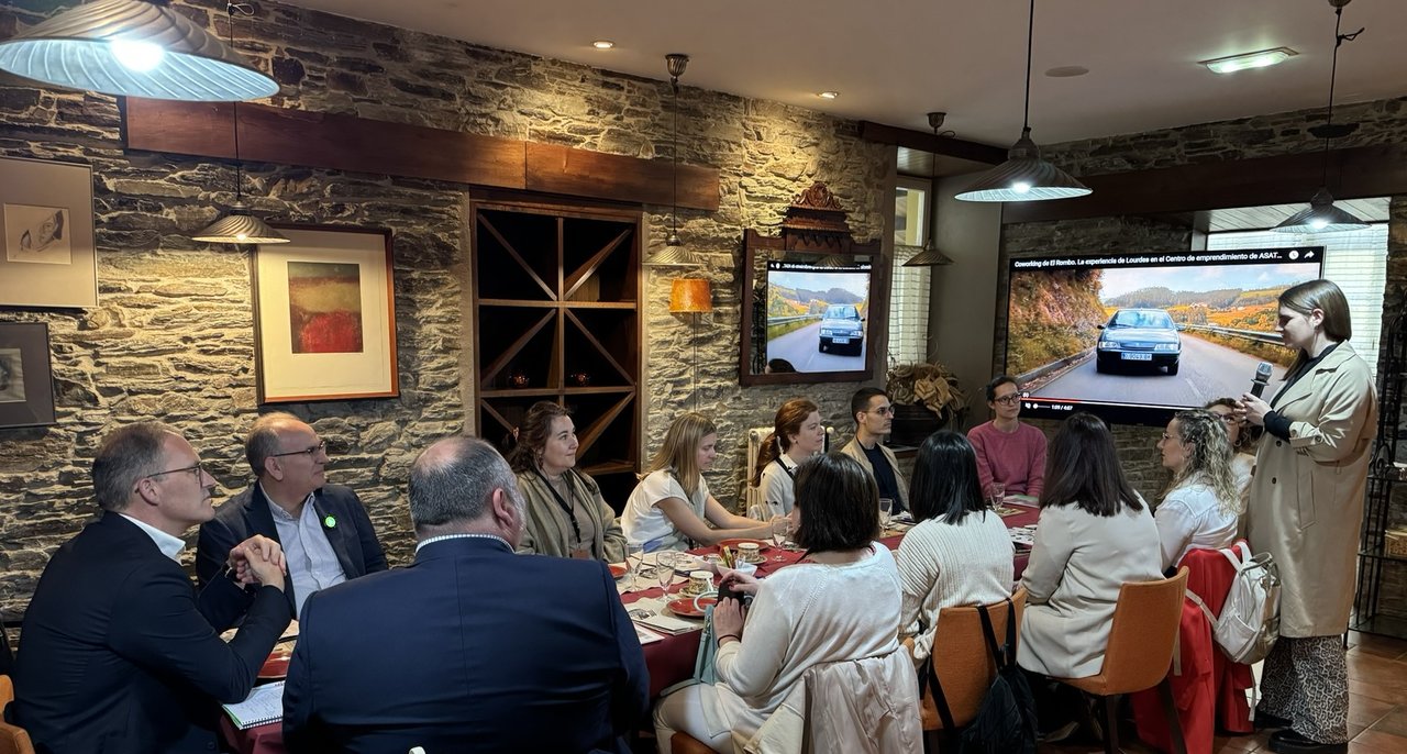 Un momento del “Desayuno emprendedor” organizado en la Comarca en el marco del proyecto “El Rombo”