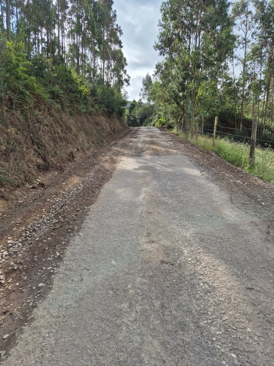 Obras en los caminos de Trabada