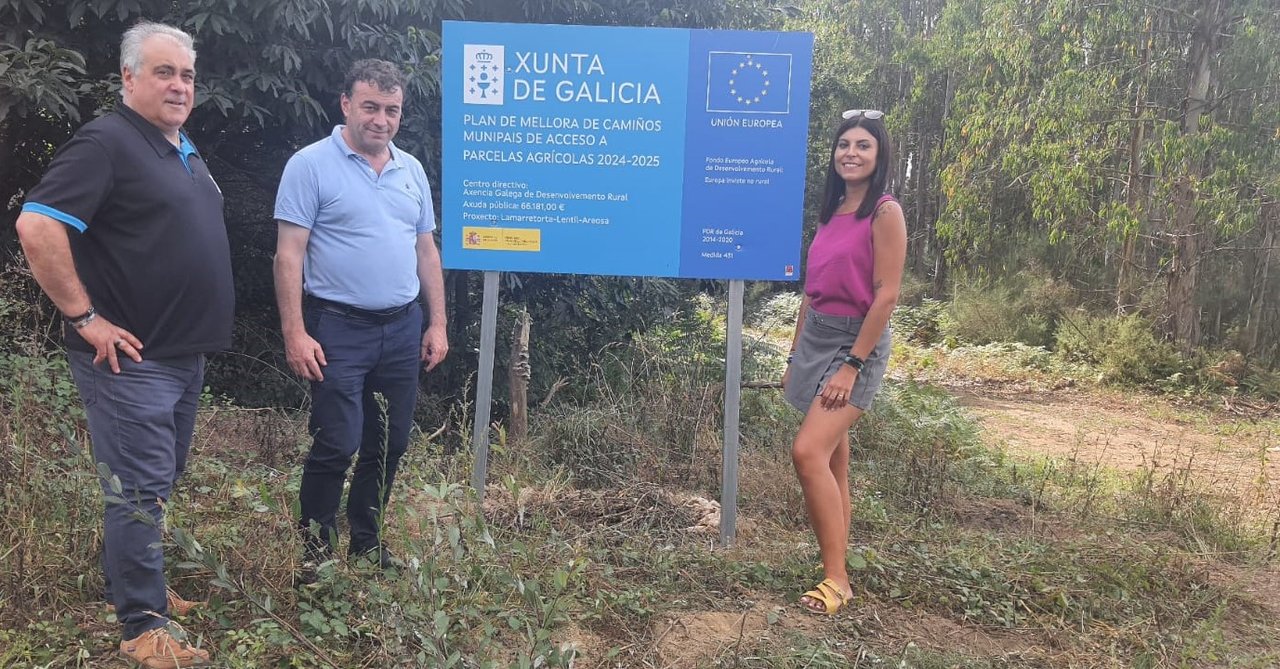 Obras de asfaltado de la N-640 en Monterroso