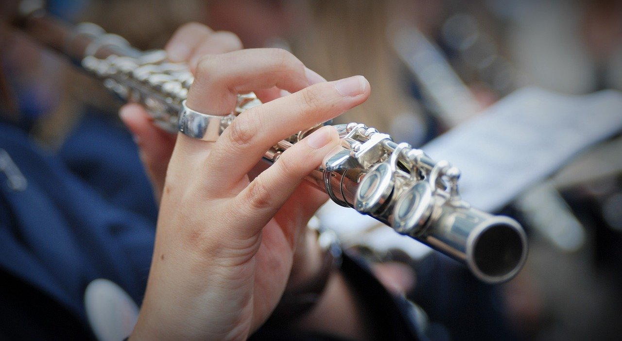 Música, flauta, banda, orquesta.