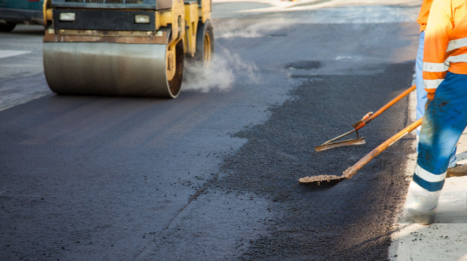 obras carretera asfalto cortes