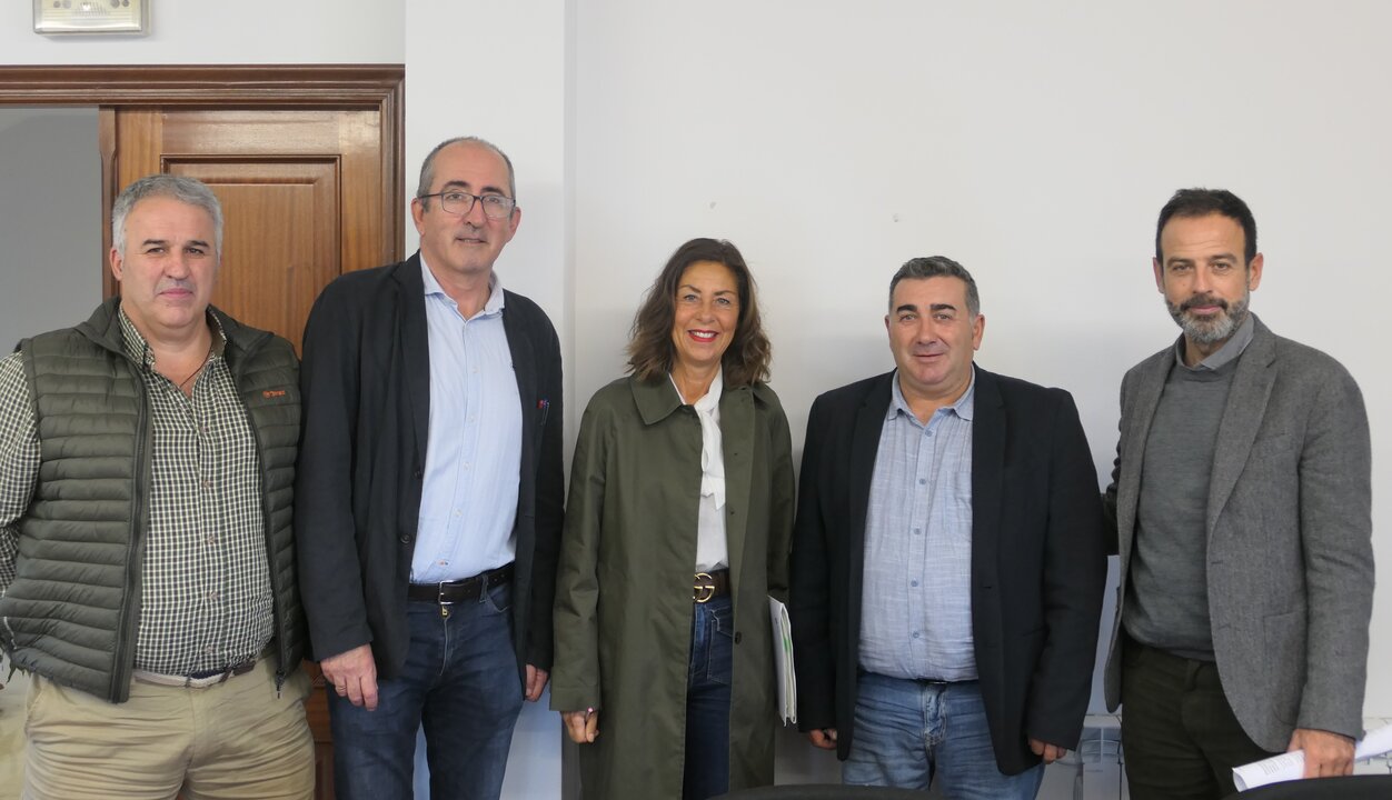 Marisol Díaz, durante la visita de esta mañana al Concello de Portas