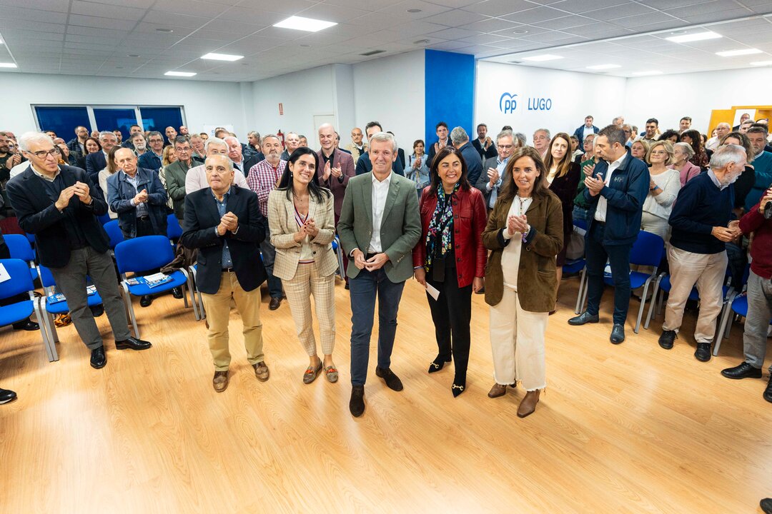 Alfonso Rueda, durante una visita a Lugo