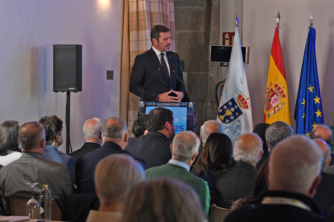 José López Campos, conselleiro de Cultura, durante la inauguración del congreso Fontes