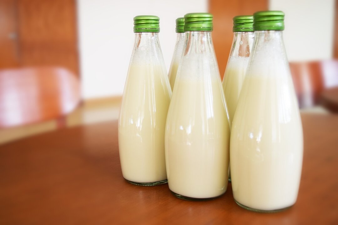 Leche, botella de leche