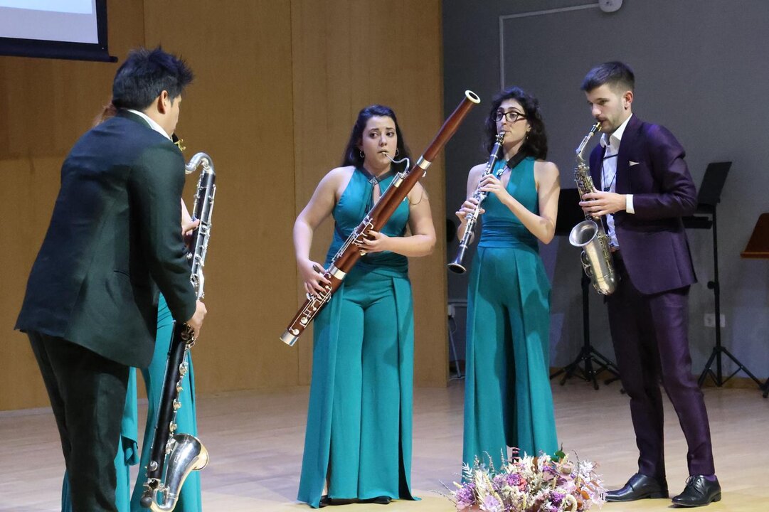 Actuación de Dianto Reed Quintet en el Conservatorio de Música de Lugo