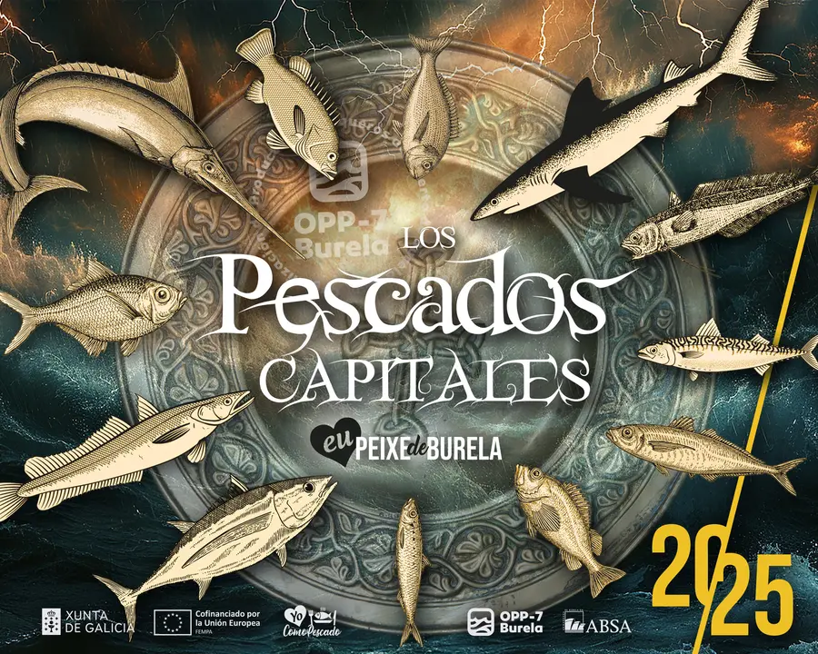 Calendario 12 pescados capitales 2025 de la OPP de Burela