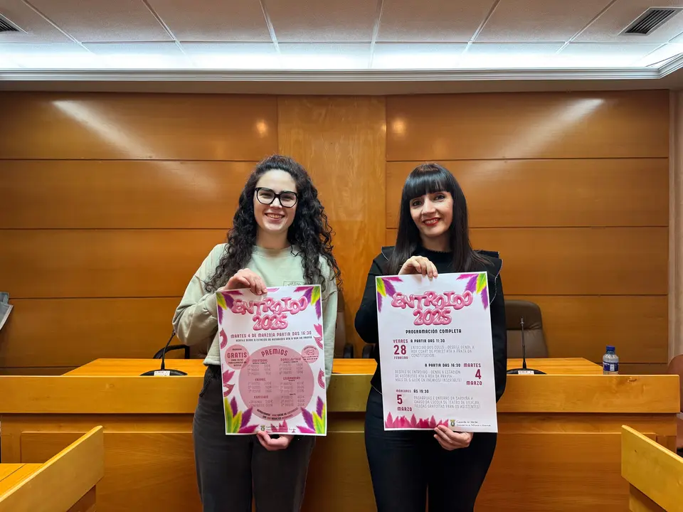 Paula Vigo y Marta Rouco presentaron la programación del Entroido de Vilalba