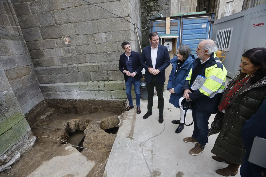 La cloaca romana del siglo IV fue encontrada en las obras que se realizan en la catedral de Lugo