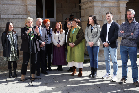 Paula Alvarellos participó ayer en la lectura del manifiesto por el Día Mundial das Persoas con Enfermidades Raras